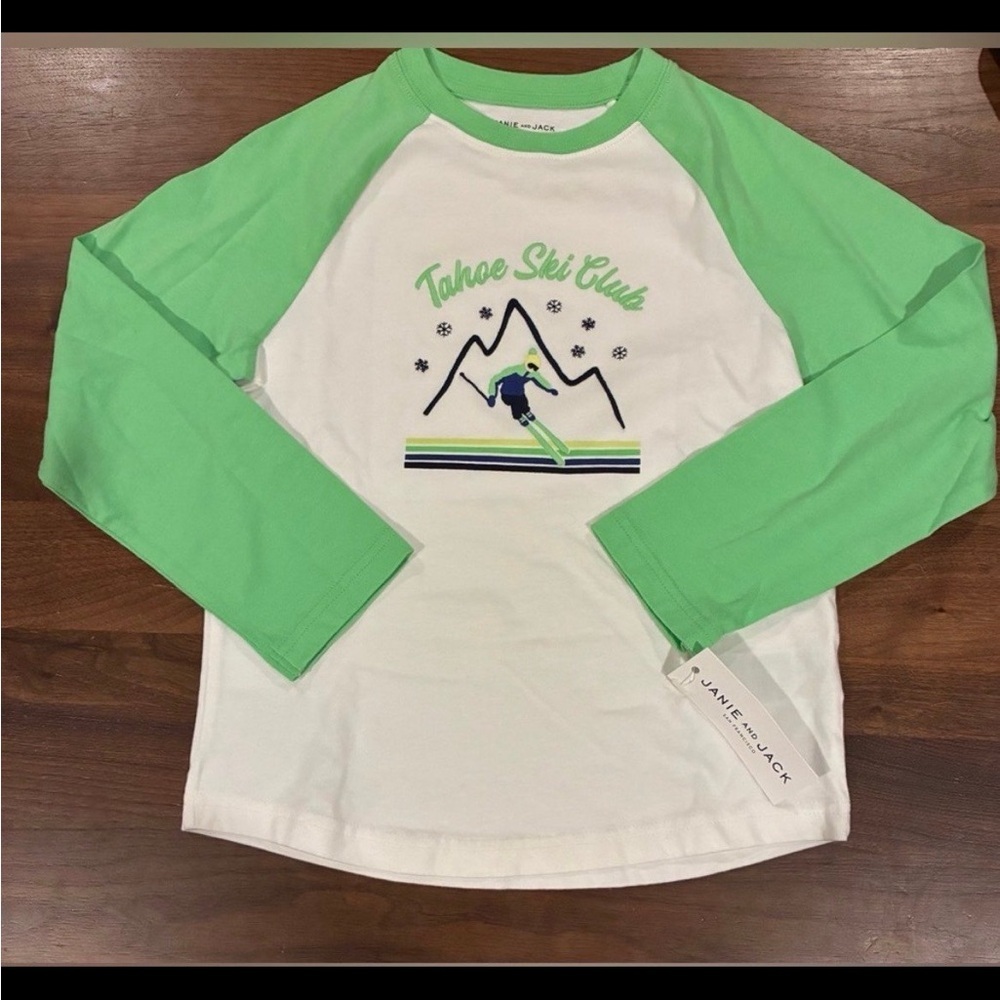 NWT- Janie and Jack Tahoe Ski Club RaglanTee